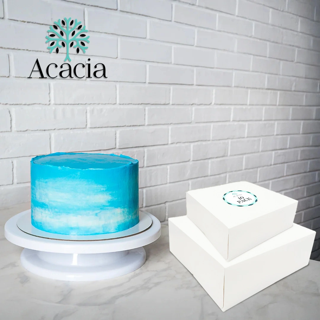 18″ x 14″ Rectangle Cake Box and Board Combo (Single)