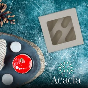 White Cupcake Boxes With Window 10 Pack (holds 4)