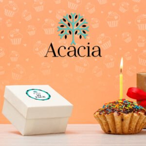 8 Inch  White Cake Box With Lid - pack of 10