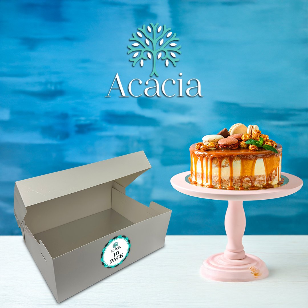 ACACIA 16" x 12" Cake Box & Board Combo