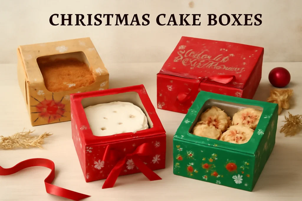 Christmas cake boxes